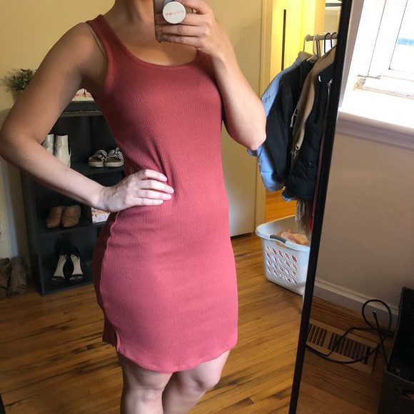 Dark mauve cotton dress - Picture 4 of 5